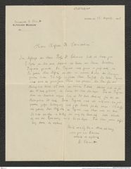 Nachlass Franz Steindachner, Brief und Beilage (Rechnung) vonR. Schmitt an Franz Steindachner (12.08.1909), Inv.Nr. 458.01, Seite 3